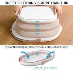 Folder Water Basin Camping Supplies Plastic Bucket Washbasin for Foot Spa Bath Fishing Car Wash Household Items Accessories