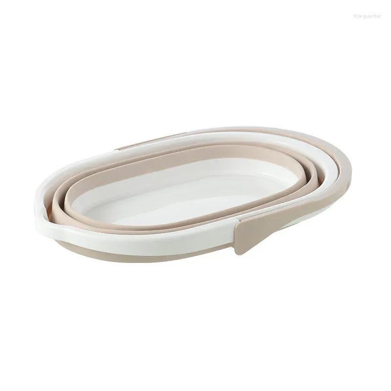 Buckets Folding Mop Bucket Creative Household Items Simple Size Plastic Kitchen Bathroom Rubbish Barrel