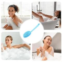 Bathroom brush body shower brush silicone body washer mild back washer with handle shower brush for household items