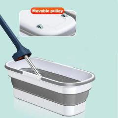 Large Size Multifunctional Folding Mop Bucket Portable Collapsible Bucket With Wheel Car Wash Fishing Camping Household Items