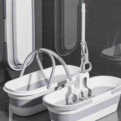 Large Size Multifunctional Folding Mop Bucket Portable Collapsible Bucket With Wheel Car Wash Fishing Camping Household Items