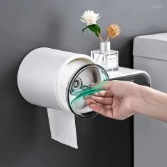 Toilet Paper Holders Waterproof Bathroom Organizer Shelf Shampoo Soap Roll Wc Storage Rack Wall Mounted Household Items Accessories