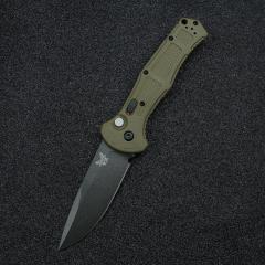 Benchmade 9070BK Claymore AUTO Folding Knife 3.81" CPM-D2 Drop Point Plain Blade, Grivory Handles 9070BK-1