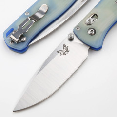 Benchmade 535-3 Bugout AXIS Folding Knife 3.14" S30V Satin Plain Blade, G10 Handles