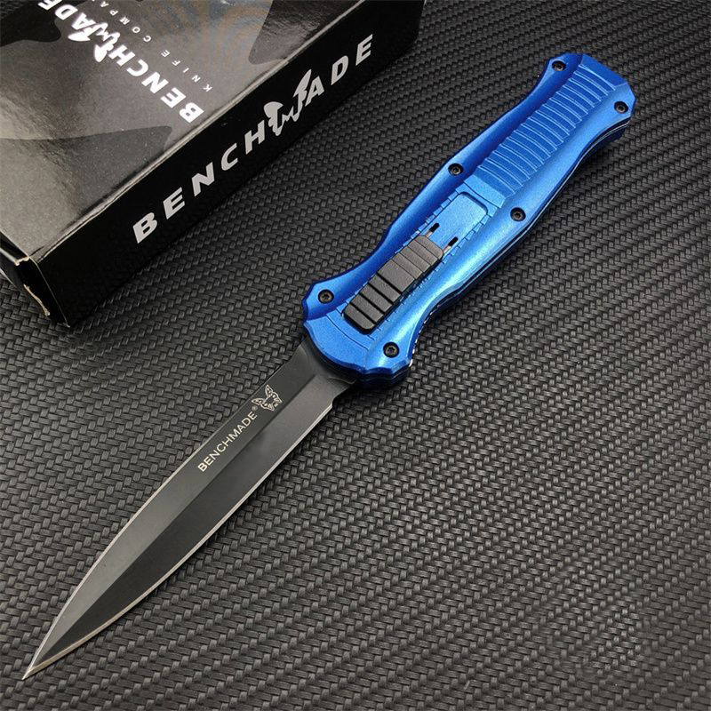 Benchmade 3300BK Infidel Dagger AUTO OTF Knife 3.74" D2 Black Double Edge Blade, Zinc Alumnium Alloy Handles