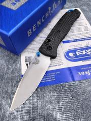 Benchmade 535-3 Bugout AXIS Folding Knife 3.07" S90V Satin Plain Blade, Carbon Fiber Handles