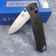 Benchmade 535-3 Bugout AXIS Folding Knife 3.07" S90V Satin Plain Blade, Carbon Fiber Handles