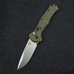 Benchmade 9070BK Claymore AUTO Folding Knife 3.81" CPM-D2 Drop Point Plain Blade, Grivory Handles 9070BK-1