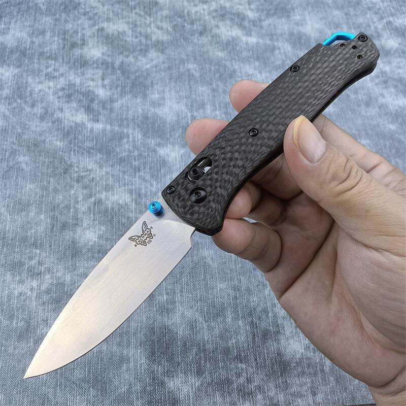 Benchmade 535-3 Bugout AXIS Folding Knife 3.07" S90V Satin Plain Blade, Carbon Fiber Handles