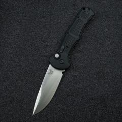 Benchmade 9070BK Claymore AUTO Folding Knife 3.81" CPM-D2 Drop Point Plain Blade, Grivory Handles 9070BK-1