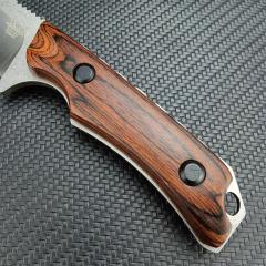 Benchmade 15017 Hunt Hidden Canyon Hunter Fixed Blade Knife 2.44" S30V Drop Point, Red Wood Handles - 15017-1