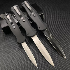 Benchmade 3300BK Infidel Dagger AUTO OTF Knife 3.74" D2 Black Double Edge Blade, Zinc Alumnium Alloy Handles