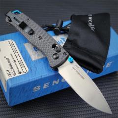 BM Mini 533 Bugout AXIS Folding Knife 2.75" S30V Plain Blade, Carbon Fiber Handles - 533-3
