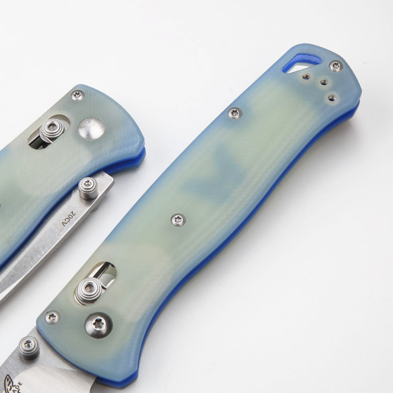 Benchmade 535-3 Bugout AXIS Folding Knife 3.14" S30V Satin Plain Blade, G10 Handles