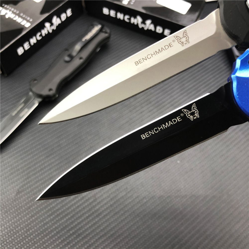 Benchmade 3300BK Infidel Dagger AUTO OTF Knife 3.74" D2 Black Double Edge Blade, Zinc Alumnium Alloy Handles