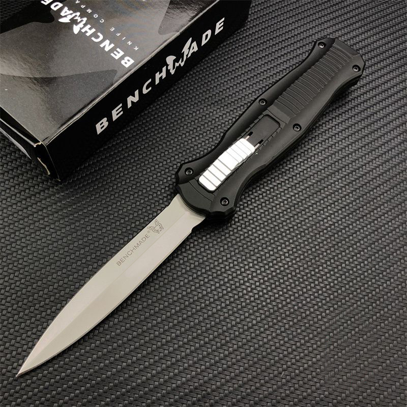 Benchmade 3300BK Infidel Dagger AUTO OTF Knife 3.74" D2 Black Double Edge Blade, Zinc Alumnium Alloy Handles