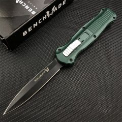 Benchmade 3300BK Infidel Dagger AUTO OTF Knife 3.74" D2 Black Double Edge Blade, Zinc Alumnium Alloy Handles
