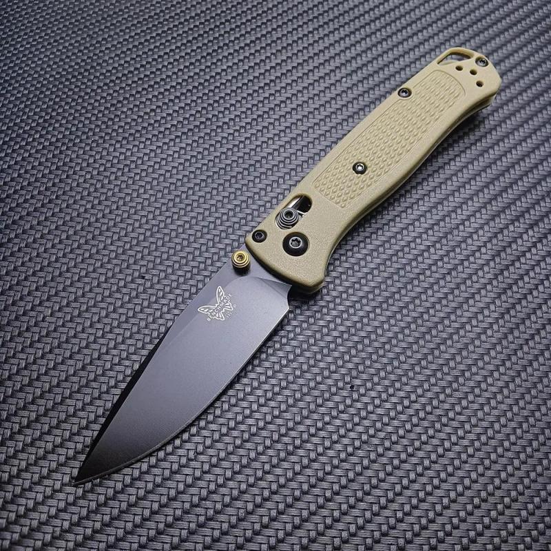 Benchmade Mini 533 Bugout AXIS Folding Knife 2.75" S30V Plain Blade, Grivory Handles - 533BK-2