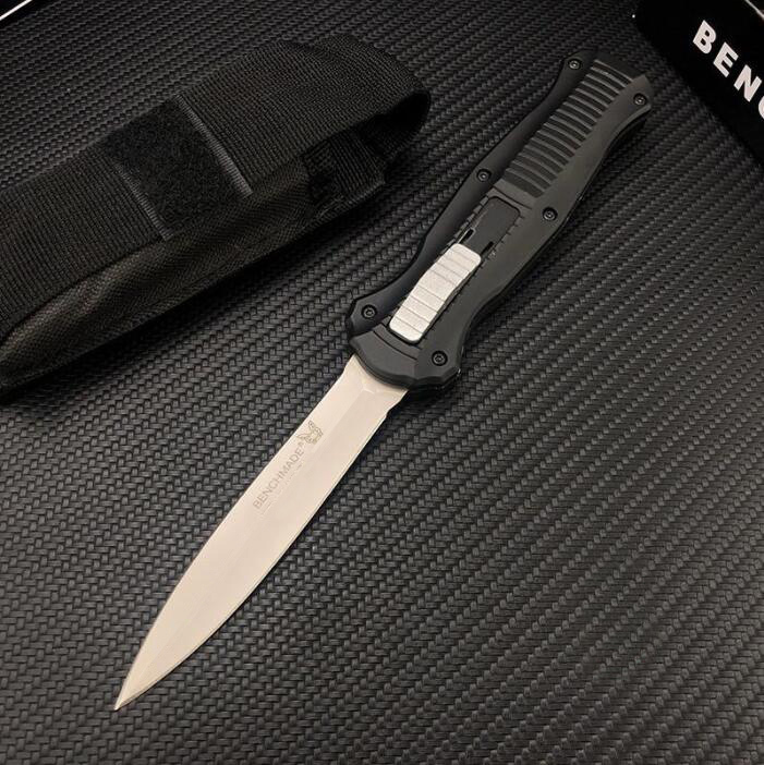 Benchmade 3300BK Infidel Dagger AUTO OTF Knife 3.74" D2 Black Double Edge Blade, Zinc Alumnium Alloy Handles