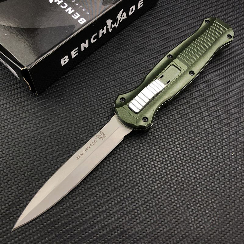 Benchmade 3300BK Infidel Dagger AUTO OTF Knife 3.74" D2 Black Double Edge Blade, Zinc Alumnium Alloy Handles