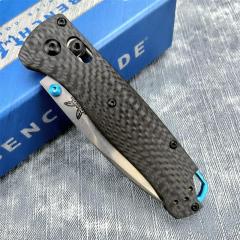 Benchmade 535-3 Bugout AXIS Folding Knife 3.07" S90V Satin Plain Blade, Carbon Fiber Handles