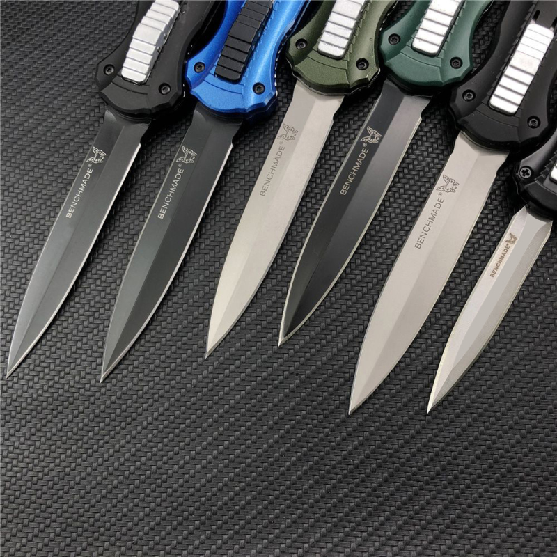 Benchmade 3300BK Infidel Dagger AUTO OTF Knife 3.74" D2 Black Double Edge Blade, Zinc Alumnium Alloy Handles