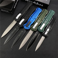 Benchmade 3300BK Infidel Dagger AUTO OTF Knife 3.74" D2 Black Double Edge Blade, Zinc Alumnium Alloy Handles