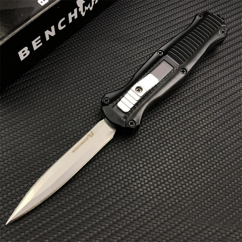 Benchmade 3300BK Infidel Dagger AUTO OTF Knife 3.74" D2 Black Double Edge Blade, Zinc Alumnium Alloy Handles