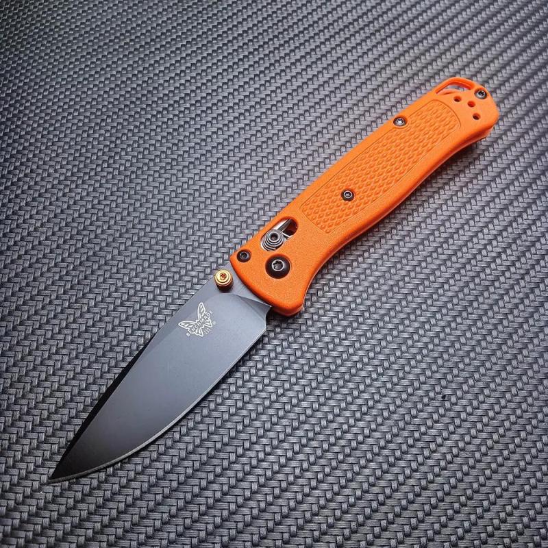 Benchmade Mini 533 Bugout AXIS Folding Knife 2.75" S30V Plain Blade, Grivory Handles - 533BK-2