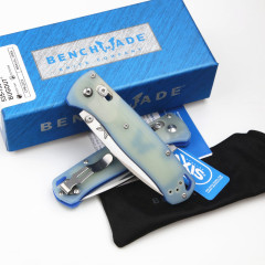 Benchmade 535-3 Bugout AXIS Folding Knife 3.14" S30V Satin Plain Blade, G10 Handles