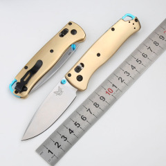 Benchmade 535-3 Bugout AXIS Folding Knife 3.07" S90V Satin Plain Blade, Copper Handles