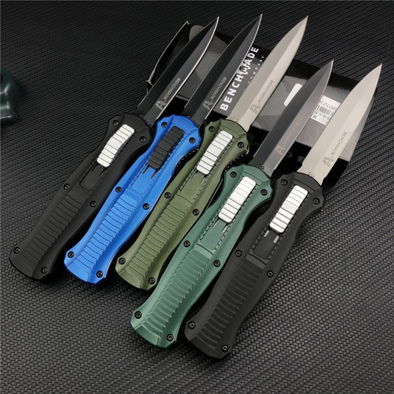 Benchmade 3300BK Infidel Dagger AUTO OTF Knife 3.74" D2 Black Double Edge Blade, Zinc Alumnium Alloy Handles