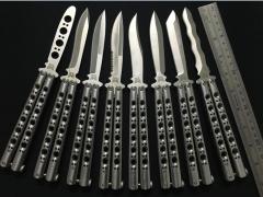 Benchmade Balisong Butterfly Folding Knife 3.74" 440C Plain Blade, Stainless steel Handles - BM42
