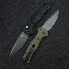 Benchmade 9070BK Claymore AUTO Folding Knife 3.81" CPM-D2 Drop Point Plain Blade, Grivory Handles 9070BK-1