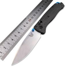 Benchmade 535-3 Bugout AXIS Folding Knife 3.07" S90V Satin Plain Blade, Carbon Fiber Handles