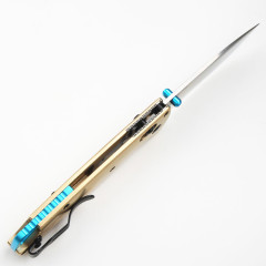 Benchmade 535-3 Bugout AXIS Folding Knife 3.07" S90V Satin Plain Blade, Copper Handles