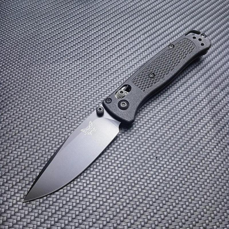 Benchmade Mini 533 Bugout AXIS Folding Knife 2.75" S30V Plain Blade, Grivory Handles - 533BK-2