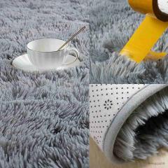 Carpet Gray Carpet for Living Room Plush Rug Bed Room Floor Fluffy Mats Anti-slip Home Decor Rugs Soft Velvet Carpets Kids Room Blanket