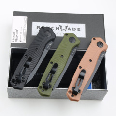 Benchmade 8551 Mediator AUTO Folding Knife 3.26" S30V Black Plain Blade, Grivory Handles - 8551BK