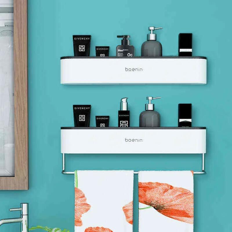 Mounted Bathroom Organizer Shelf Shampoo Cosmetic Storage Rack Bath kitchen Towel Holder Household Items Accessories