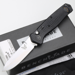 Benchmade 8551 Mediator AUTO Folding Knife 3.26" S90V Black Plain Blade, G10  Handles - 8551BK