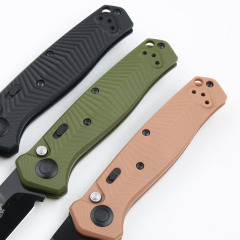 Benchmade 8551 Mediator AUTO Folding Knife 3.26" S30V Black Plain Blade, Grivory Handles - 8551BK