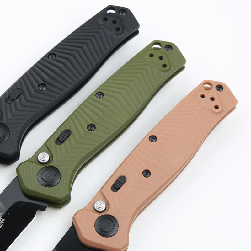 Benchmade 8551 Mediator AUTO Folding Knife 3.26" S30V Black Plain Blade, Grivory Handles - 8551BK