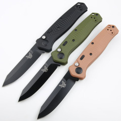Benchmade 8551 Mediator AUTO Folding Knife 3.26" S30V Black Plain Blade, Grivory Handles - 8551BK