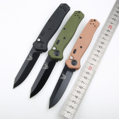 Benchmade 8551 Mediator AUTO Folding Knife 3.26" S30V Black Plain Blade, Grivory Handles - 8551BK