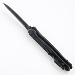 Benchmade 8551 Mediator AUTO Folding Knife 3.26" S30V Black Plain Blade, Grivory Handles - 8551BK