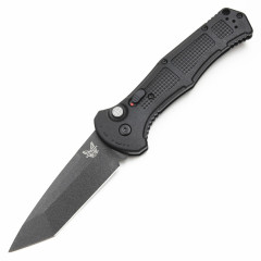 Benchmade 9071BK Claymore AUTO Folding Knife 3.81" CPM-D2 Drop Point Plain Blade, Grivory Handles 9071BK-1