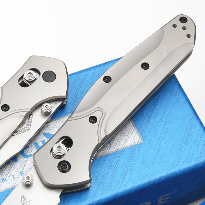 Benchmade 940-1 Osborne Folding Knife 3.42" S90V Satin Plain Blade, TC4 Handles