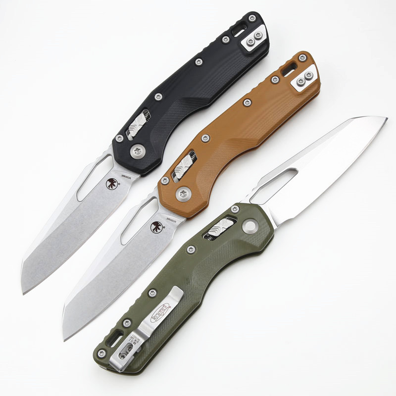 Microtech MSI RAM-LOK Manual Folding Knife 3.54" M390MK Plain Blade, G10 Handles - 210-10APFL