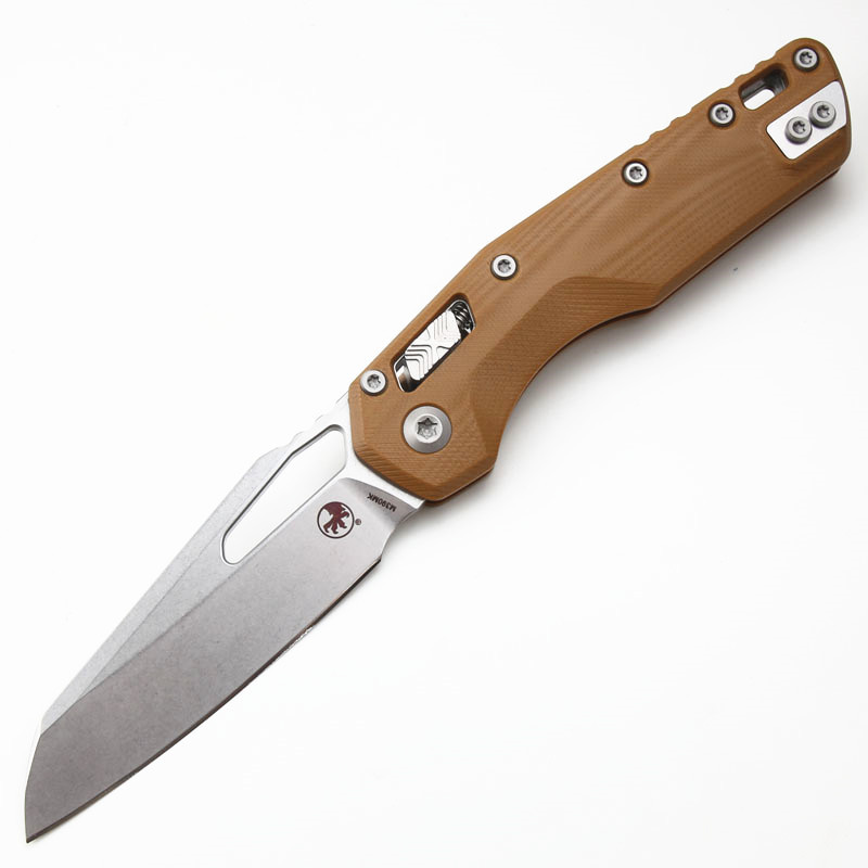 Microtech MSI RAM-LOK Manual Folding Knife 3.54" M390MK Plain Blade, G10 Handles - 210-10APFL